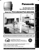 Предварительный просмотр 1 страницы Panasonic PV-C2023A User Manual