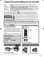 Preview for 3 page of Panasonic PV-C2063 Operating Instructions Manual