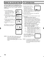 Preview for 14 page of Panasonic PV C923 Operating Instructions Manual