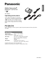 Panasonic PV-DAC14 Operating Instructions Manual preview