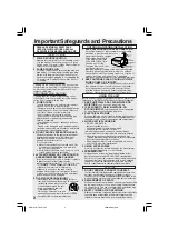 Preview for 2 page of Panasonic PV-DM2792-K Operating Instructions Manual