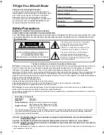 Предварительный просмотр 2 страницы Panasonic PV-DV953 Operating Instructions Manual