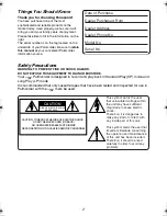 Preview for 2 page of Panasonic PV-GS50S Operating Instructions Manual