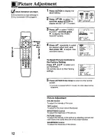 Предварительный просмотр 12 страницы Panasonic PV-M1358W Operating Operating Manual