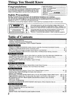 Preview for 2 page of Panasonic PV-M2068 Operating Operating Manual