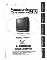 Panasonic PV-M2738 Operating Operating Manual preview