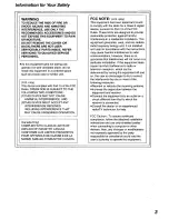 Preview for 3 page of Panasonic PV-PD2000 Operating Instructions Manual