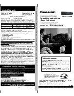 Panasonic PV-V4022-A Operating Instructions Manual preview