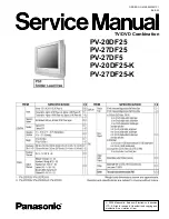 Panasonic PV20DF25 - MONITOR/DVD COMBO Service Manual preview