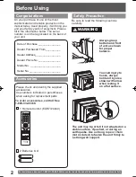 Preview for 2 page of Panasonic PV27DF4 - MONITOR/DVD COMBO Operating Instructions Manual