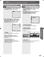 Preview for 47 page of Panasonic PV27DF4 - MONITOR/DVD COMBO Operating Instructions Manual