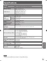 Preview for 71 page of Panasonic PV27DF4 - MONITOR/DVD COMBO Operating Instructions Manual