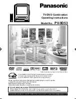 Preview for 1 page of Panasonic PV9D53 - MONITOR/DVD COMBO Operating Instructions Manual