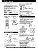 Preview for 4 page of Panasonic PVD4741 - DVD/VCR DECK Operating Instructions Manual