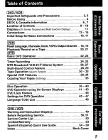 Preview for 5 page of Panasonic PVD4741 - DVD/VCR DECK Operating Instructions Manual