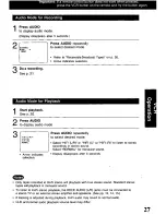 Preview for 27 page of Panasonic PVD4741 - DVD/VCR DECK Operating Instructions Manual