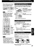 Preview for 37 page of Panasonic PVD4741 - DVD/VCR DECK Operating Instructions Manual