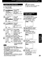 Preview for 39 page of Panasonic PVD4741 - DVD/VCR DECK Operating Instructions Manual