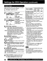 Preview for 46 page of Panasonic PVD4741 - DVD/VCR DECK Operating Instructions Manual