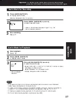 Предварительный просмотр 27 страницы Panasonic PVD4752 - DVD/VCR DECK Operating Instructions Manual