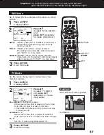 Предварительный просмотр 47 страницы Panasonic PVD4752 - DVD/VCR DECK Operating Instructions Manual