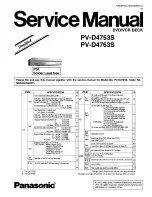 Preview for 1 page of Panasonic PVD4753S - DVD/VCR DECK Service Manual