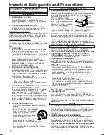 Предварительный просмотр 2 страницы Panasonic PVD4761 - DVD/VCR DECK Operating Instructions Manual