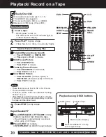 Предварительный просмотр 20 страницы Panasonic PVD4761 - DVD/VCR DECK Operating Instructions Manual