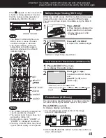 Предварительный просмотр 41 страницы Panasonic PVD4761 - DVD/VCR DECK Operating Instructions Manual