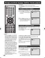 Preview for 42 page of Panasonic PVD734S - DVD/VCR DECK Operating Instructions Manual