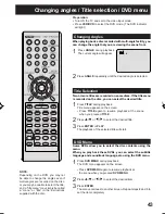 Preview for 43 page of Panasonic PVD734S - DVD/VCR DECK Operating Instructions Manual