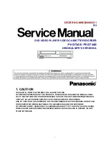 Preview for 1 page of Panasonic PVD734S - DVD/VCR DECK Service Manual