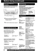 Предварительный просмотр 8 страницы Panasonic PVDF2000 - MONITOR/DVD COMBO Operating Instructions Manual