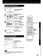 Предварительный просмотр 47 страницы Panasonic PVDF2000 - MONITOR/DVD COMBO Operating Instructions Manual