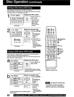 Предварительный просмотр 52 страницы Panasonic PVDF2000 - MONITOR/DVD COMBO Operating Instructions Manual