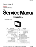 Предварительный просмотр 1 страницы Panasonic PVDF2000 - MONITOR/DVD COMBO Service Manual