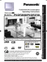 Panasonic PVDF2003 - TV/VCR/DVD COMBO Operating Instructions Manual preview