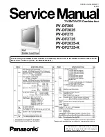 Panasonic PVDF2035 - DVD/VCR TV COMBO Service Manual preview