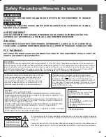 Preview for 3 page of Panasonic PVDF205 - DVD COMBO TV Operating Instructions Manual