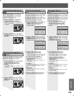 Preview for 59 page of Panasonic PVDF205 - DVD COMBO TV Operating Instructions Manual