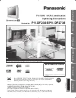 Panasonic PVDF2735 - TV/DVD/VCR COMBO Operating Instructions Manual preview