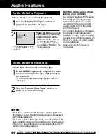 Предварительный просмотр 44 страницы Panasonic PVDM2092 - MONITOR/DVD COMBO Operating Instructions Manual