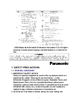 Предварительный просмотр 2 страницы Panasonic PVDM2092 - MONITOR/DVD COMBO Service Manual