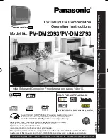 Preview for 1 page of Panasonic PVDM2093 - TV/VCR/DVD COMBO Operating Instructions Manual