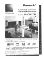 Panasonic PVDM2791 - MONITOR/DVD COMBO Operating Instructions Manual предпросмотр