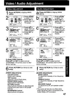 Preview for 47 page of Panasonic PVDM2792 - MONITOR/DVD COMBO Operating Instructions Manual