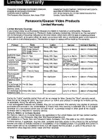 Preview for 74 page of Panasonic PVDM2792 - MONITOR/DVD COMBO Operating Instructions Manual