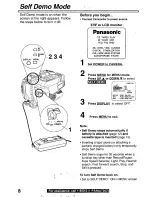 Предварительный просмотр 8 страницы Panasonic PVL750 - VHS-C PALMCORDER Operating Manual