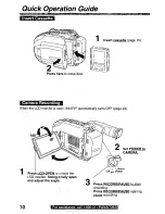 Предварительный просмотр 10 страницы Panasonic PVL750 - VHS-C PALMCORDER Operating Manual