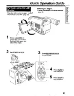 Предварительный просмотр 11 страницы Panasonic PVL750 - VHS-C PALMCORDER Operating Manual